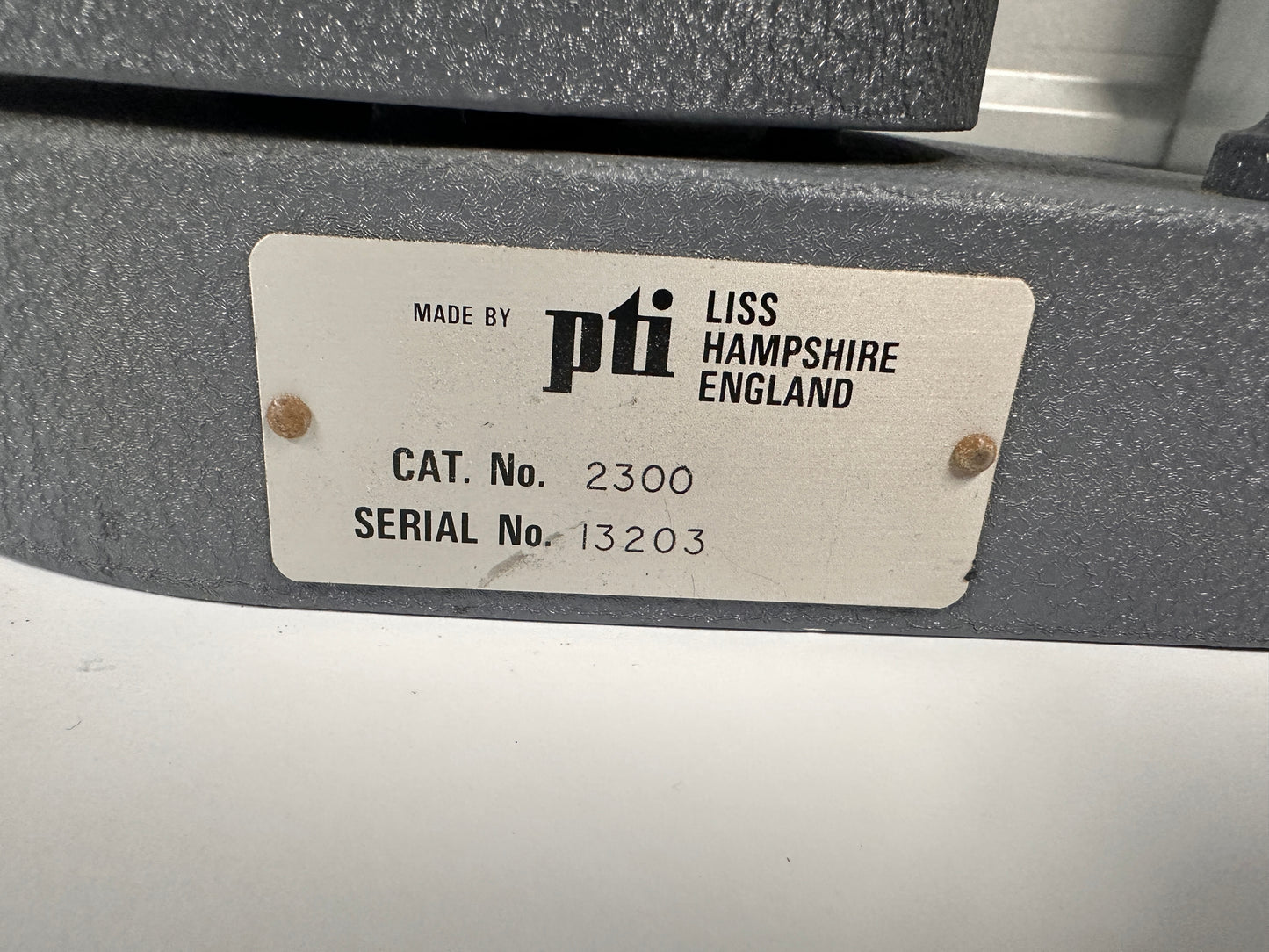 PTI LISS HAMPSHIRE ENGLAND Spectrometer CAT 2300 Part