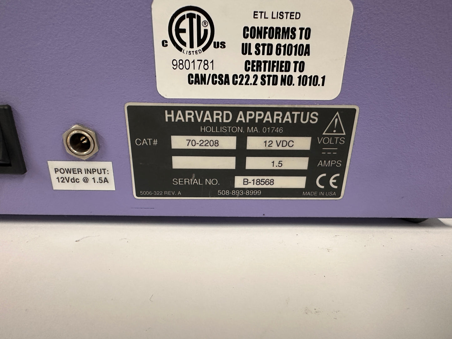 Harvard Apparatus 11 Plus Syringe Pump 70-2211