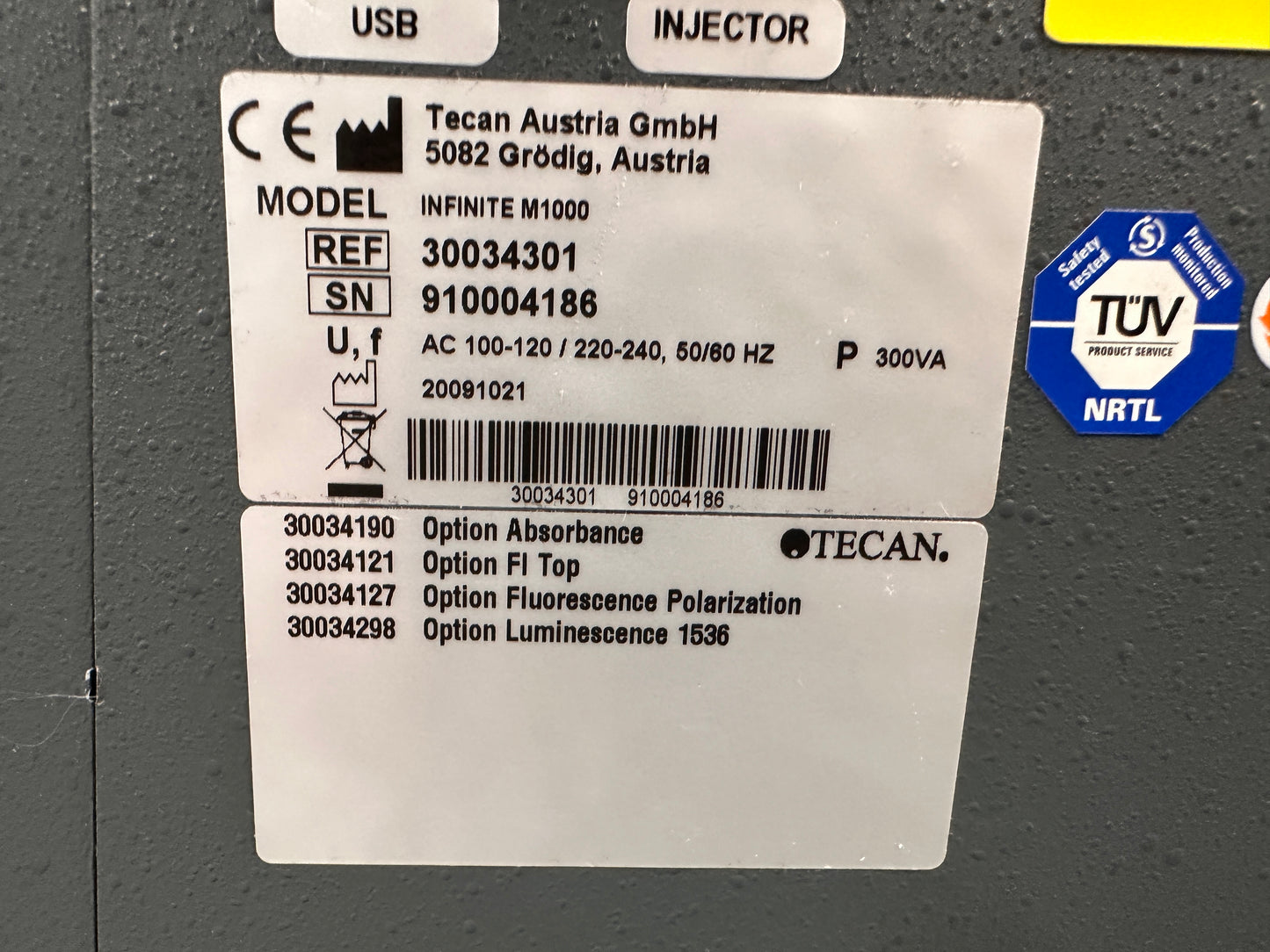 Tecan Infinite M1000 Pro Microplate Reader w/ Software and Manual