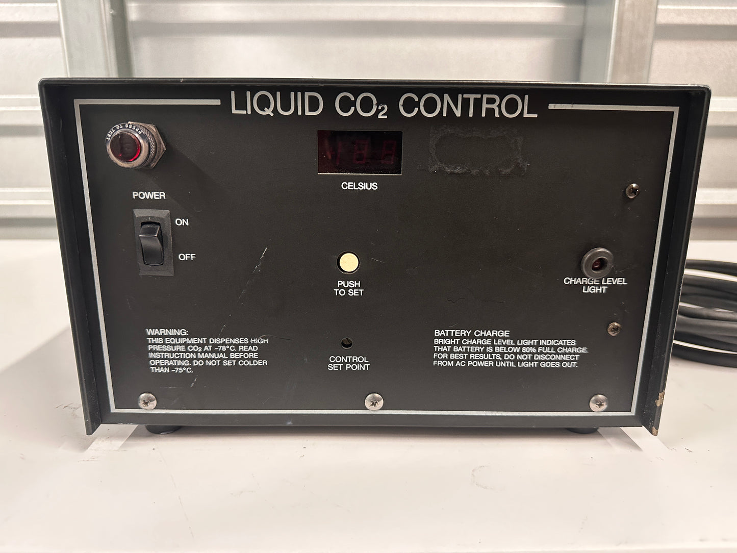 REVCO CO2 BACKUP SYSTEM MODEL 6593-1 LIQUID C02 CONTROL